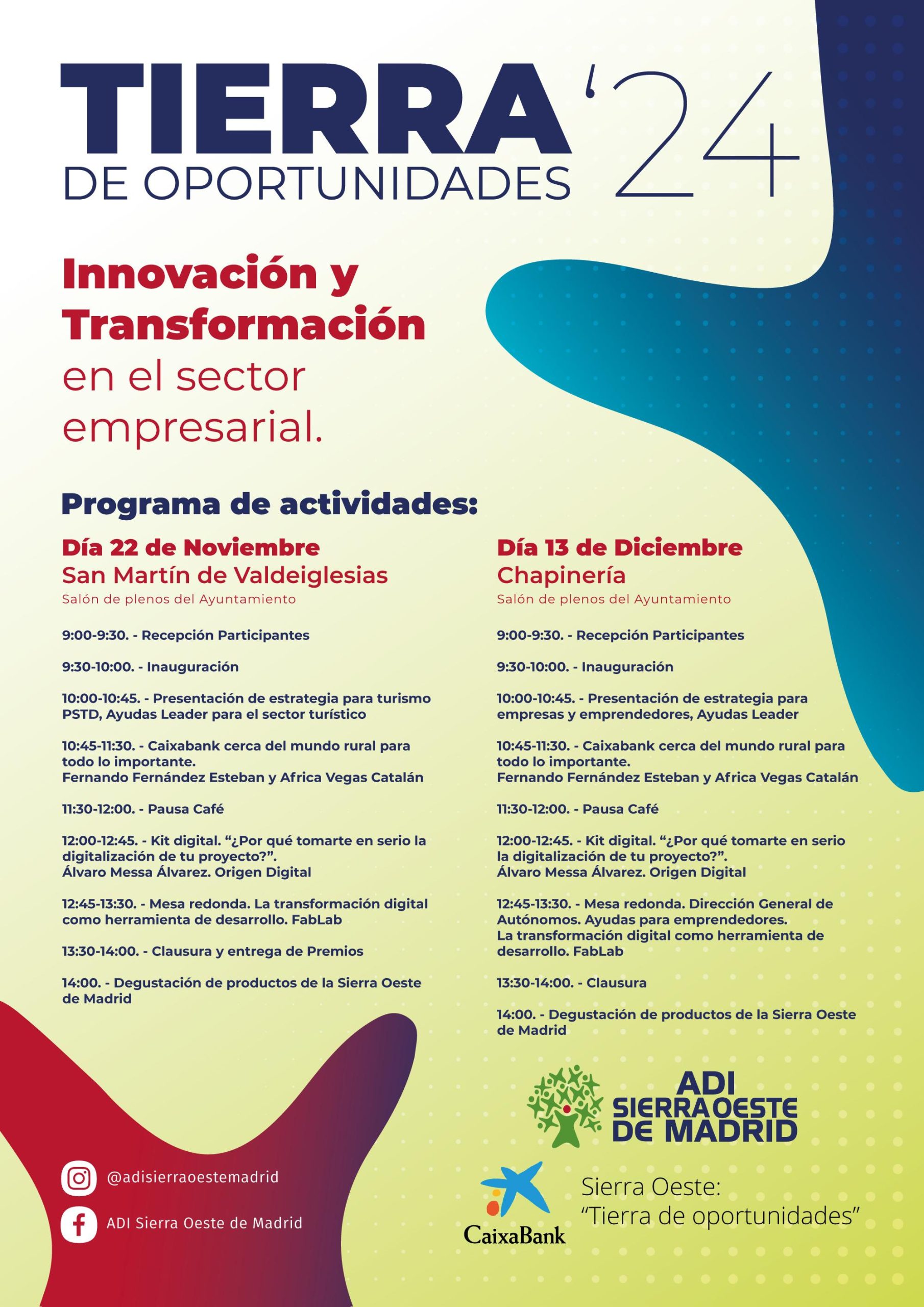 Cartel Tierra de Oportunidades 2024 en San Martín de Valdeiglesias